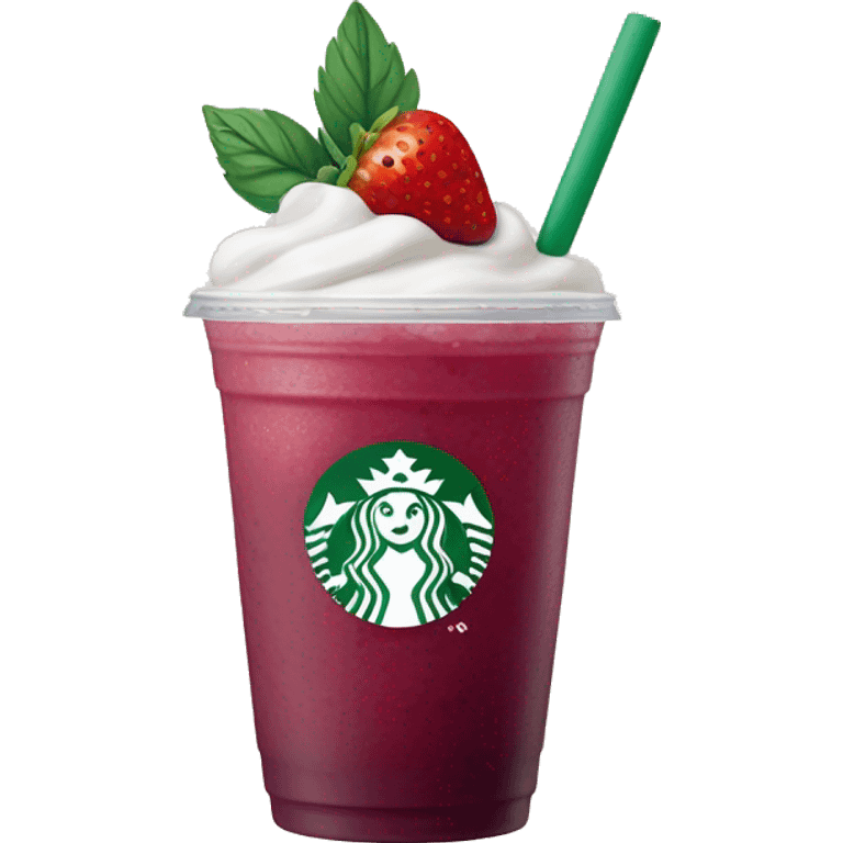 starbucks strawberry açaí refresher emoji