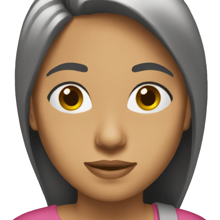 Mujer pelinegra  largo emoji