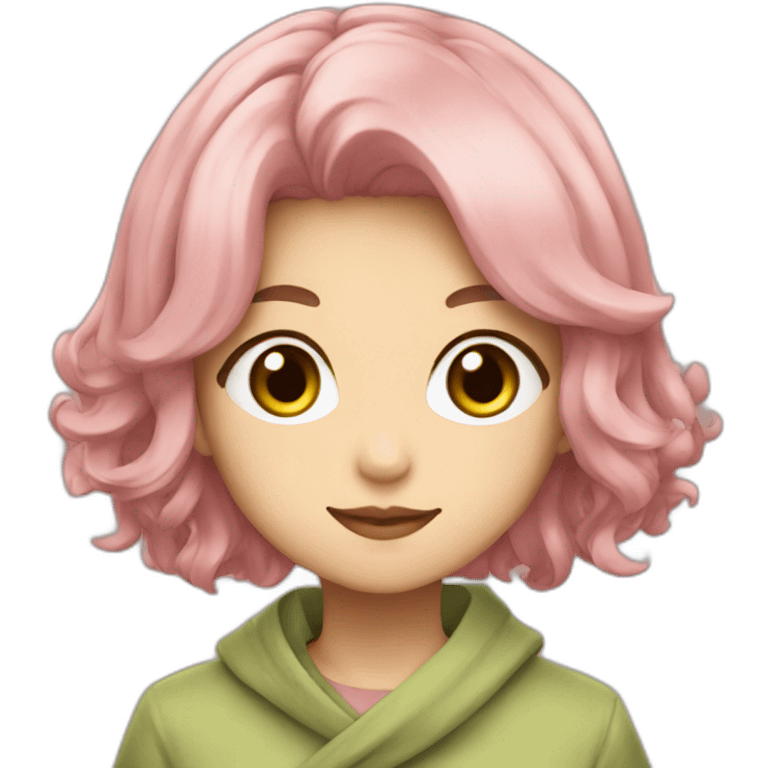 Brownish pink anime matcha  emoji