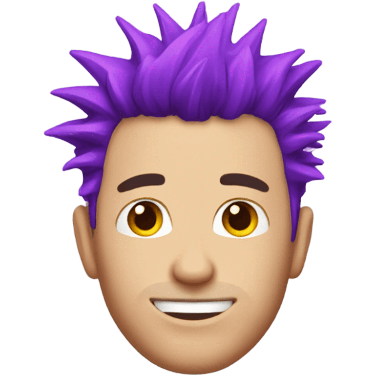 white guy with purple spiky hair emoji