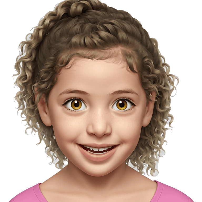 realistic portrait of smiling girl emoji