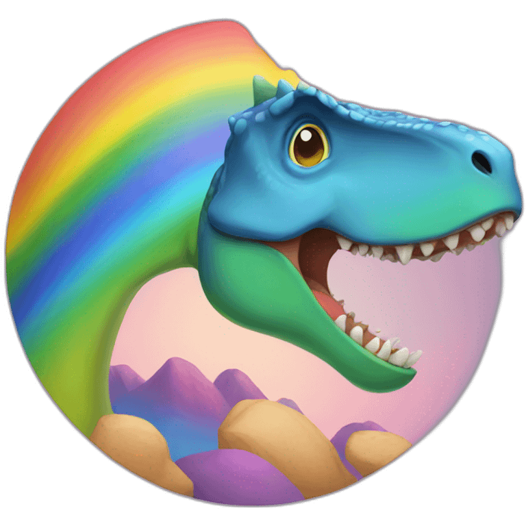 dinosaur rainbow emoji