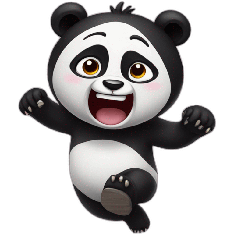 Jump scared panda emoji