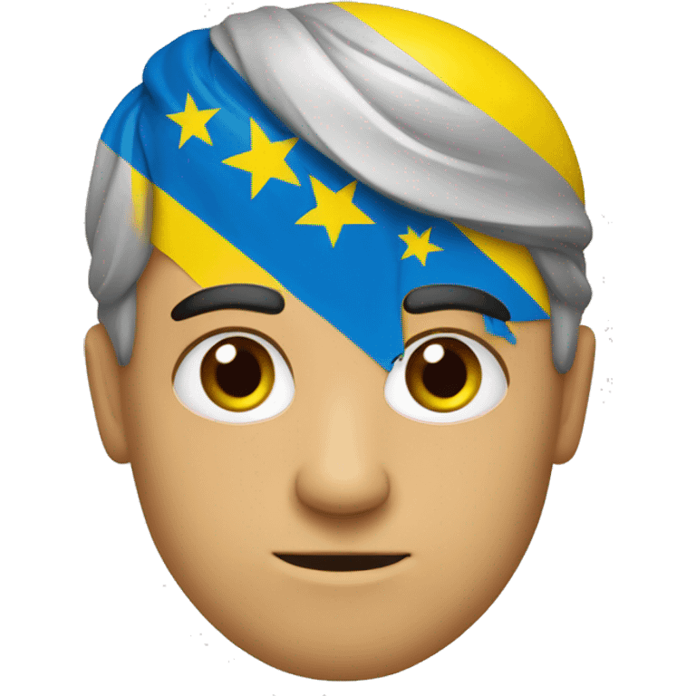 Mann mit ukrainischer Flagge emoji