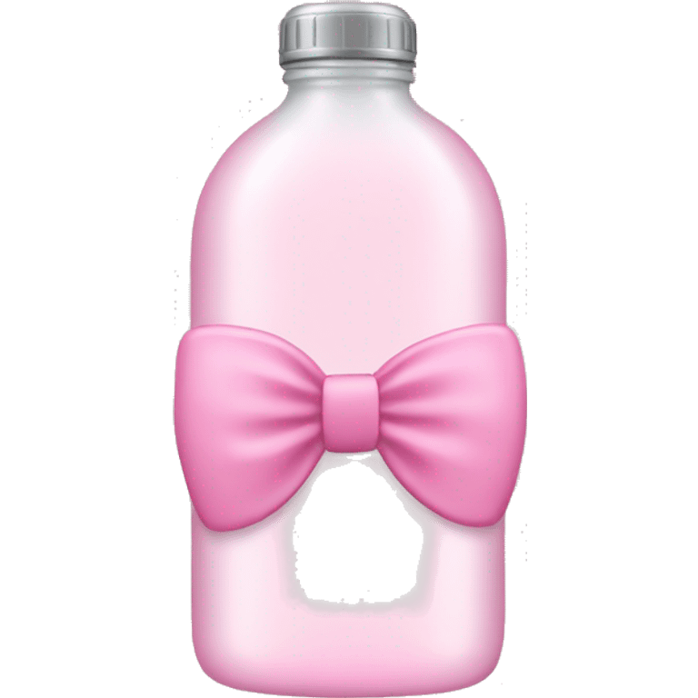 Waterbottle light pink with a bow without face  emoji