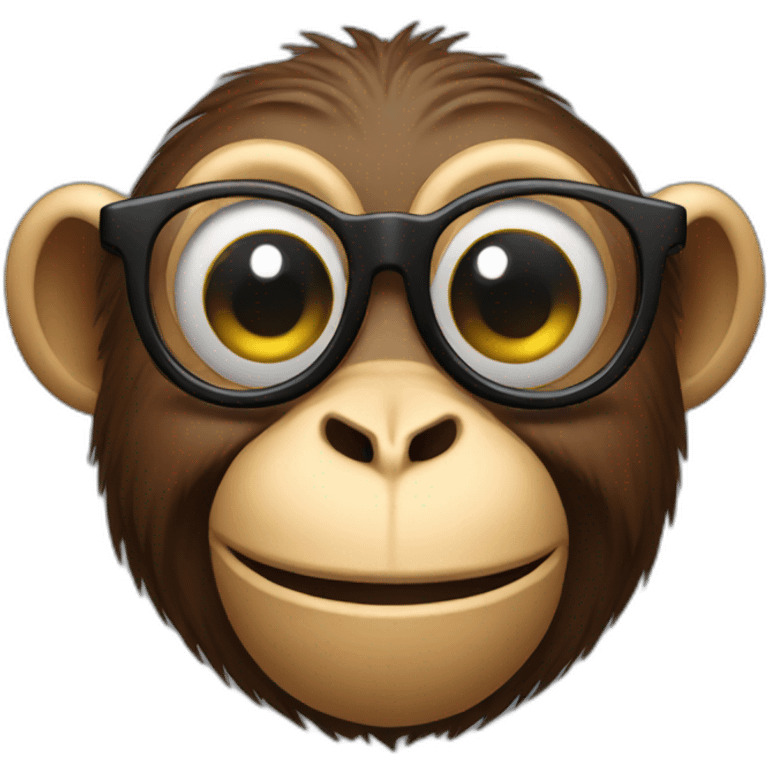 Monkey with specs dancing  emoji