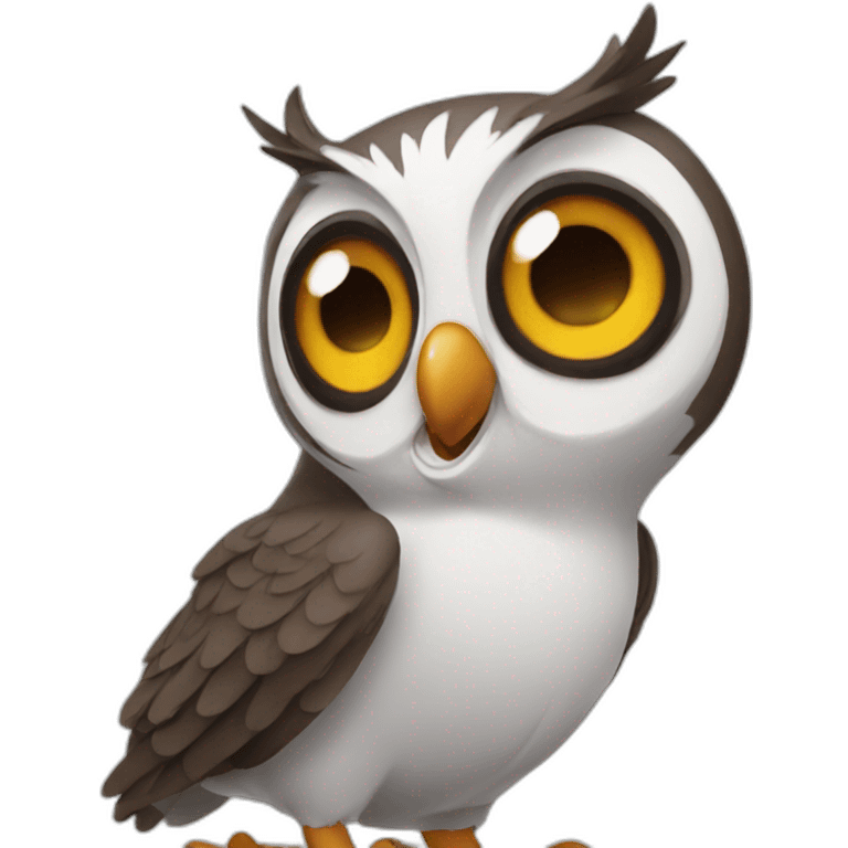 a goofy owl emoji