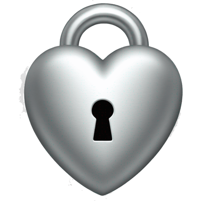 Cute Silver Heart  lock  emoji