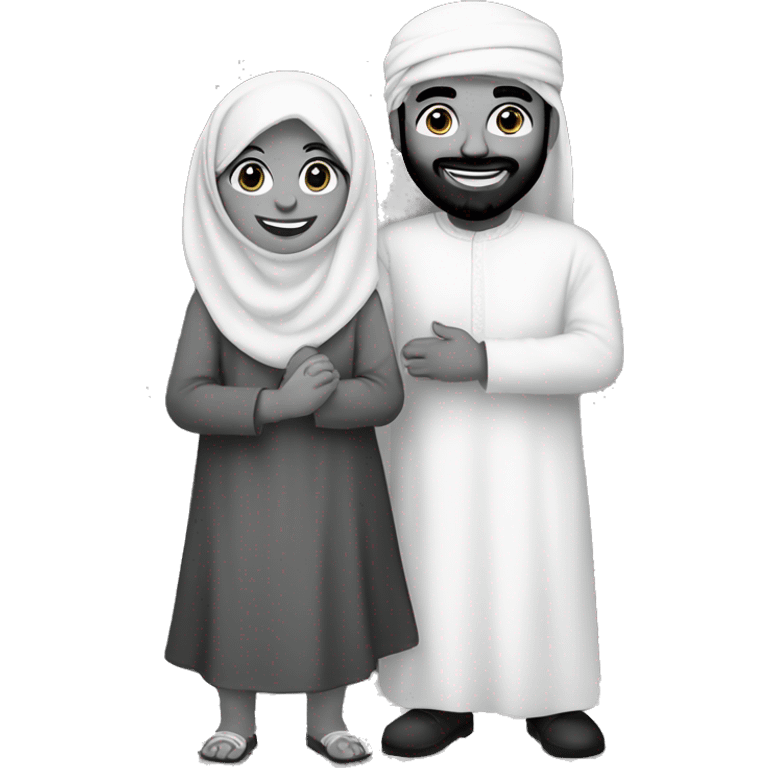 EID MUBARAK IN BLACK AND WHITE emoji