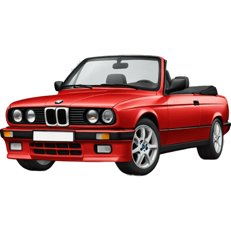 Red bmw e30 convertible  emoji