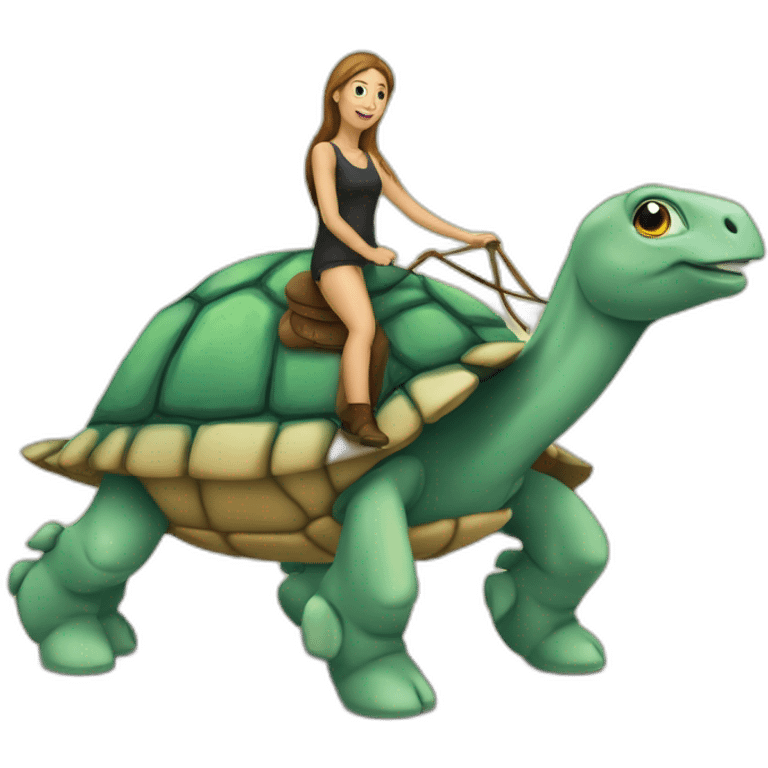 Cheval sur une tortue emoji