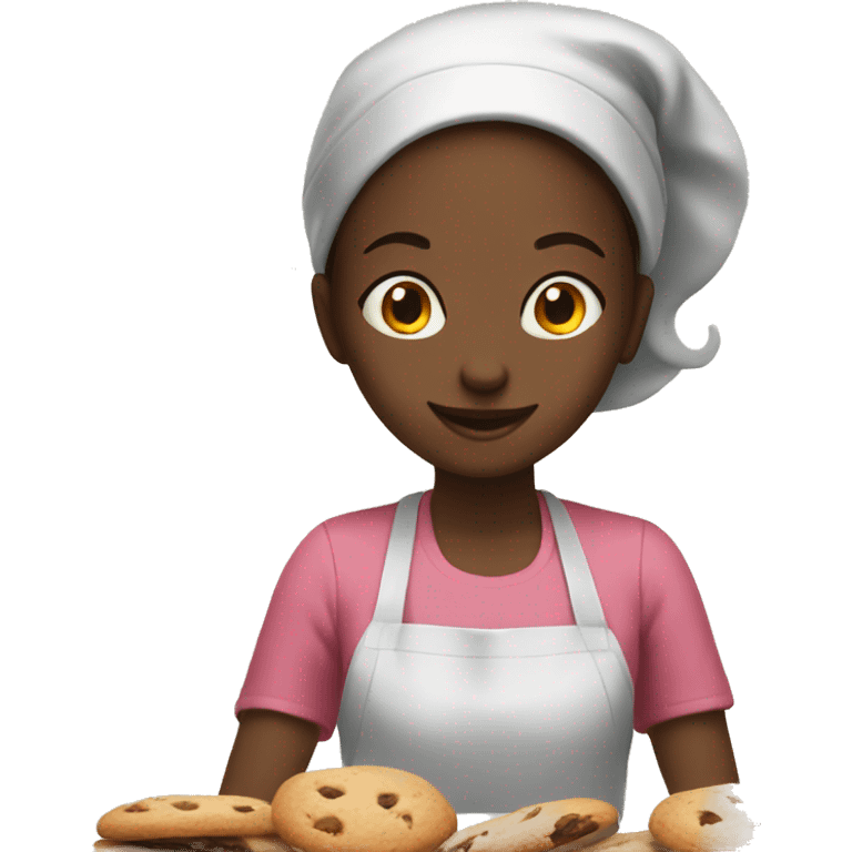 Girl baking cookies emoji