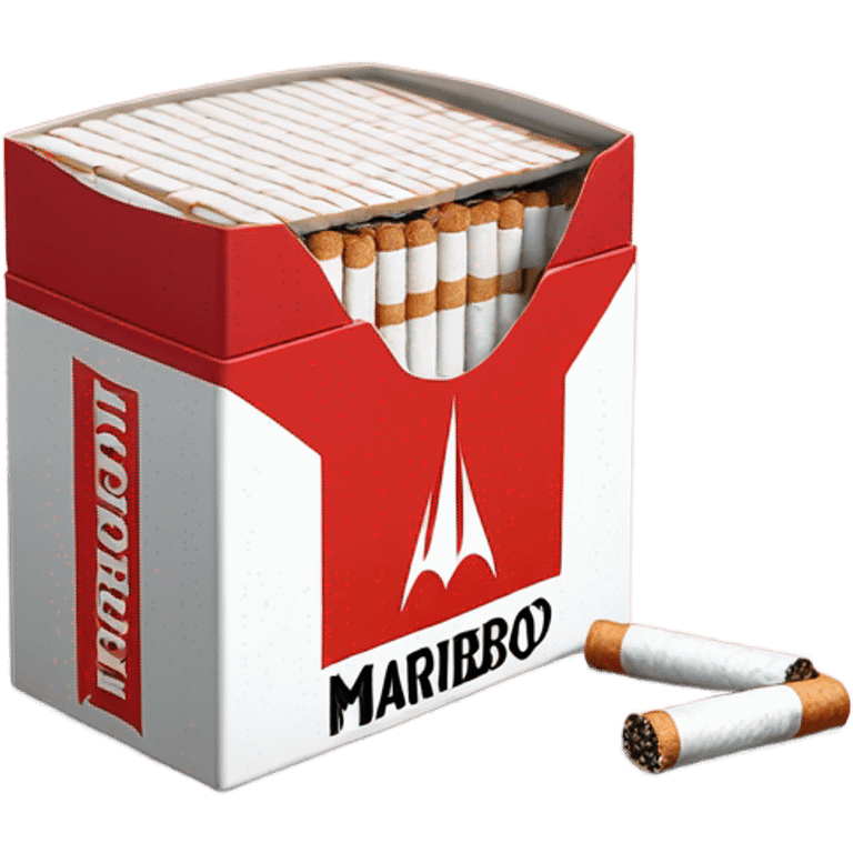 Box of Marlboro cigarettes  emoji