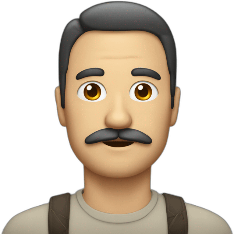 Hombre con bigotes de 30 años emoji