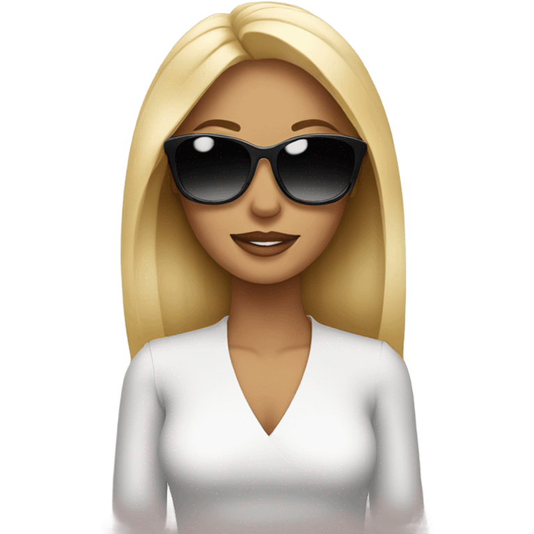 blonde beauty in sunglasses emoji