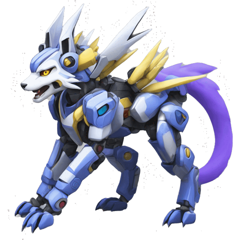 WereGarurumon-Renamon-Medabot-Mecha full body emoji