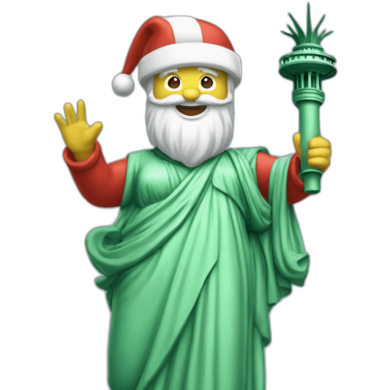 Statue of liberty  dess like santa claus emoji