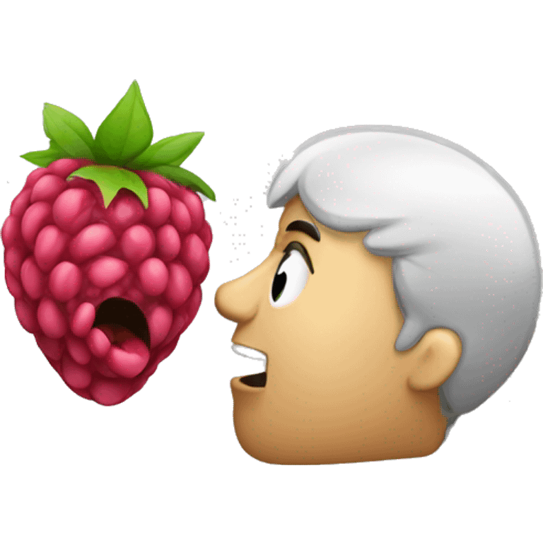 blowing a raspberry emoji