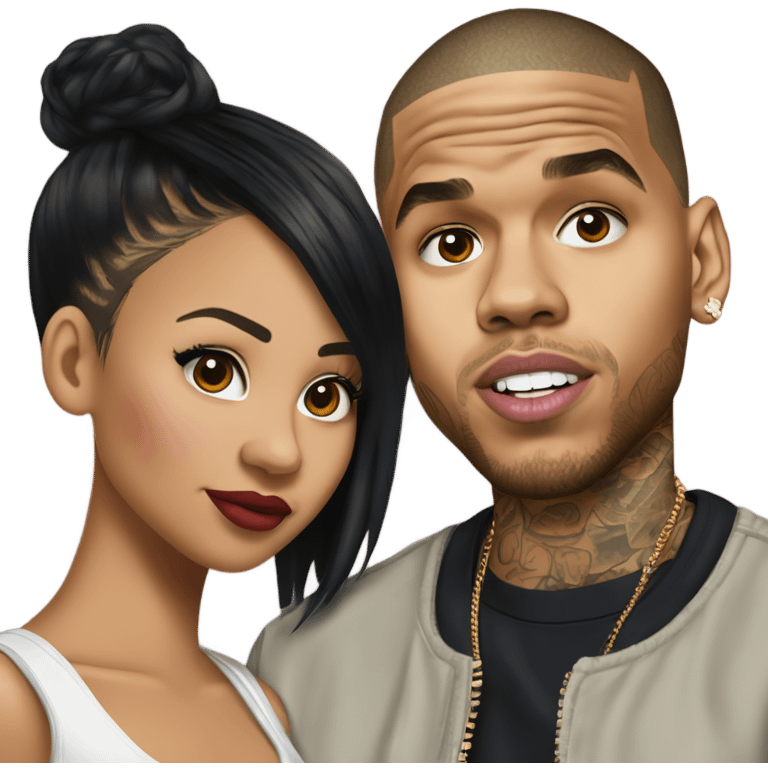 Hyper Realistic Chris Brown and beautiful Karruche Tran  emoji