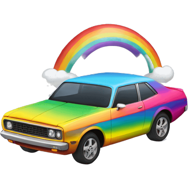 Rainbow car emoji