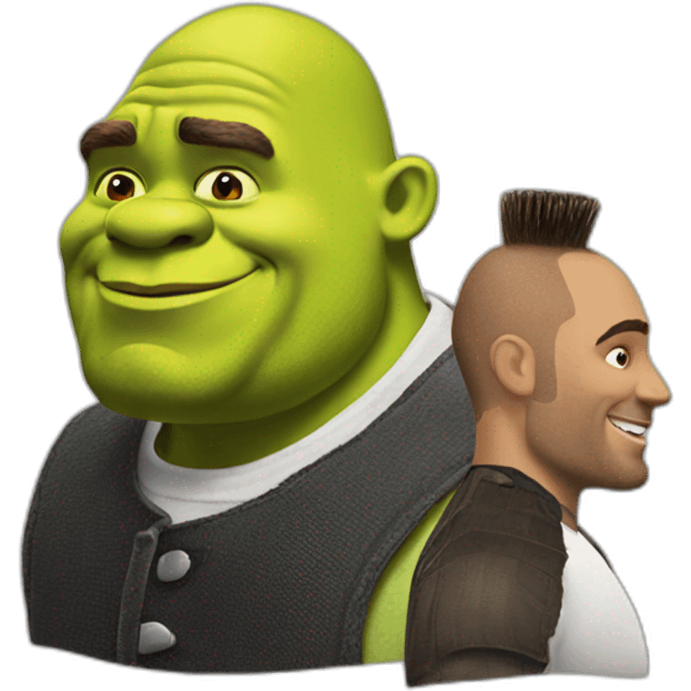 Shrek with a barber emoji