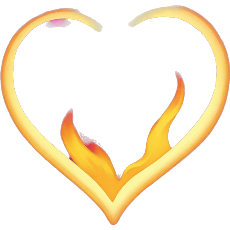 light pink heart with fire on it, which is bright pink emoji