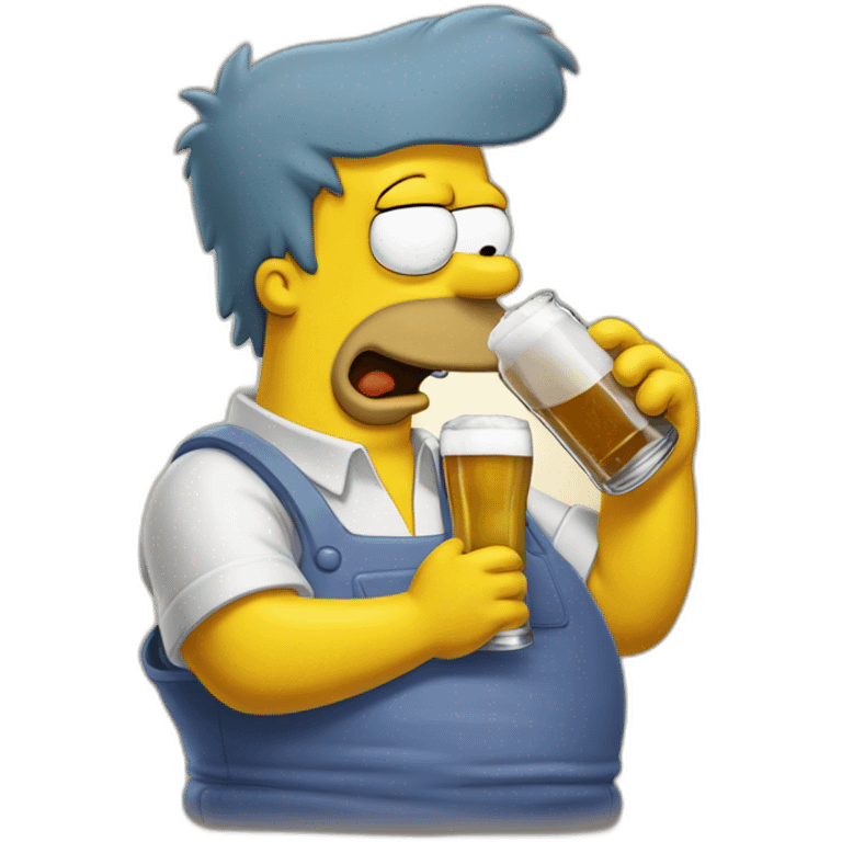 Homer simpson boit une biere emoji