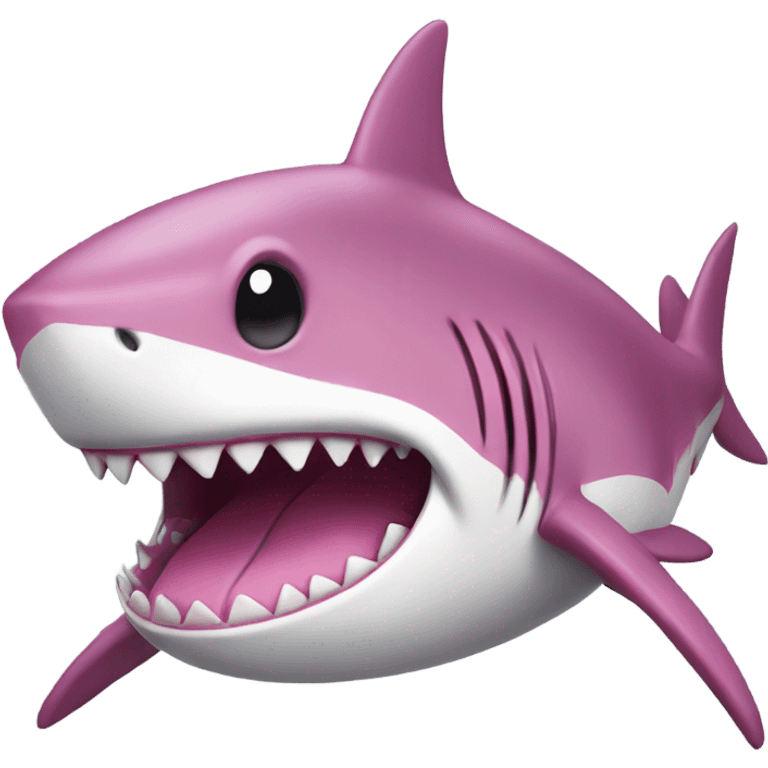 Pink shark emoji