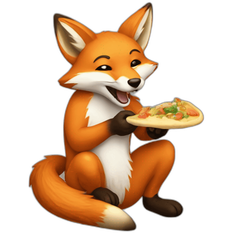 fox eating sanditch emoji