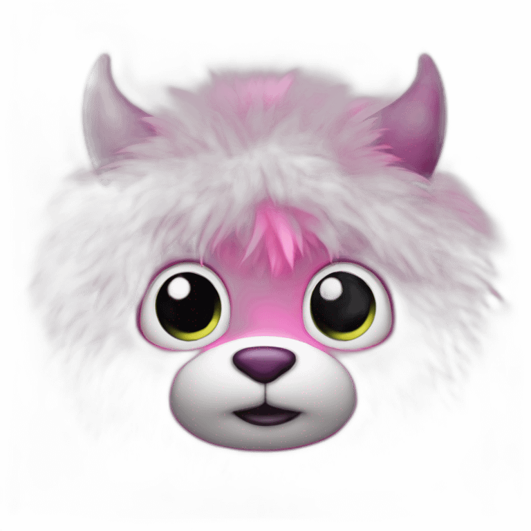 Pink furry monster emoji