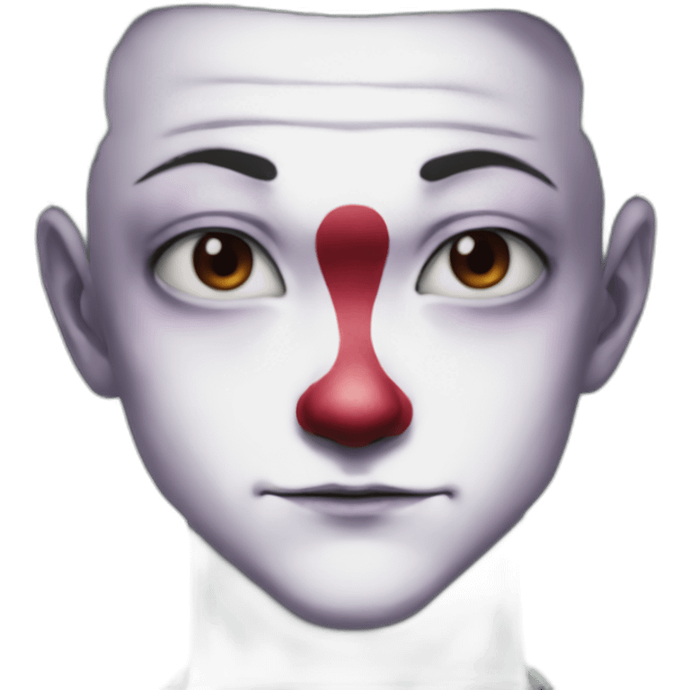 hisoka from hunter x hunter with clown makeup emoji