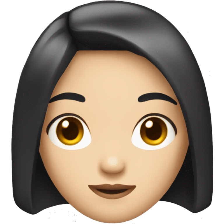 Asian girl with black straight hair emoji