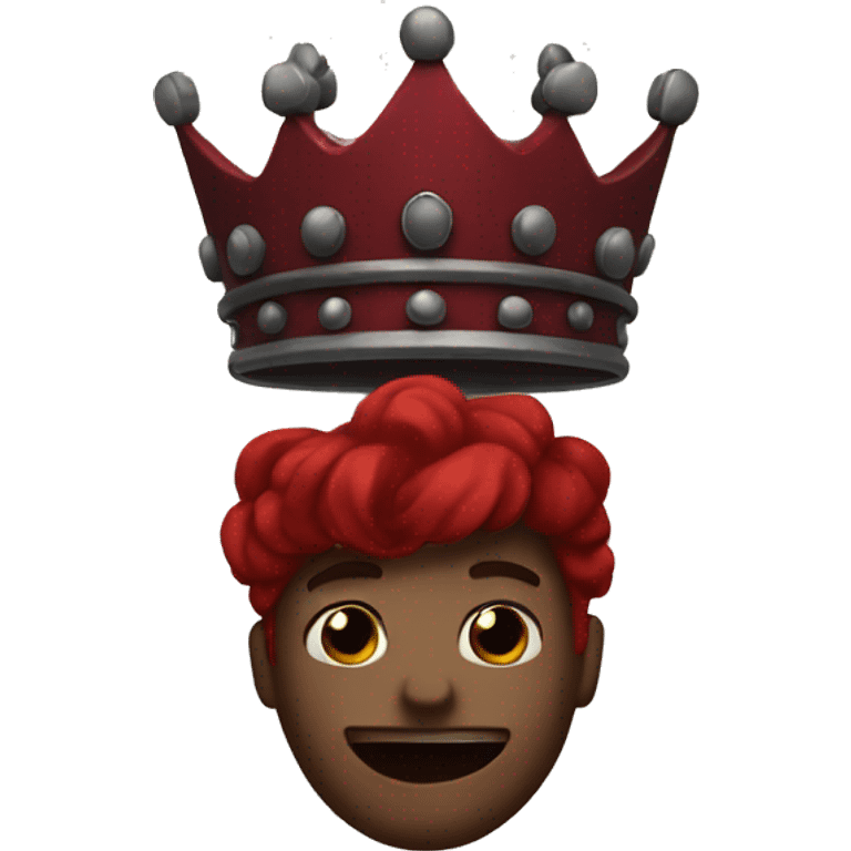 Dark red crown emoji