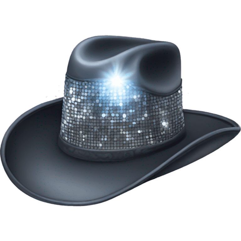 Disco ball cowboy hat emoji