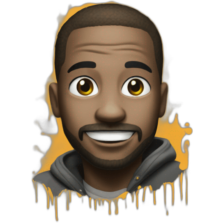 The game written in graffiti emoji