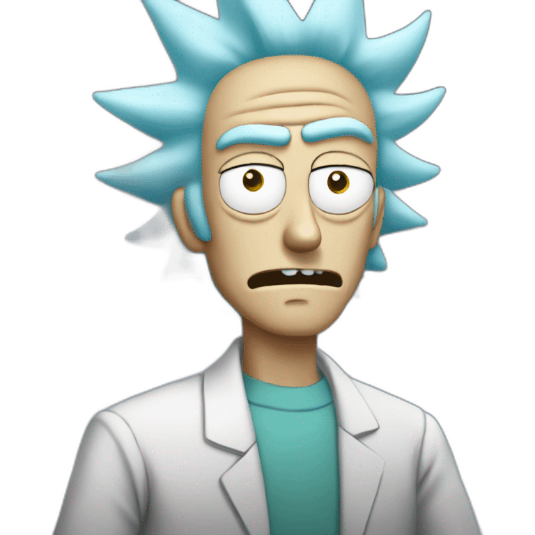 Rick Sanchez form behind emoji