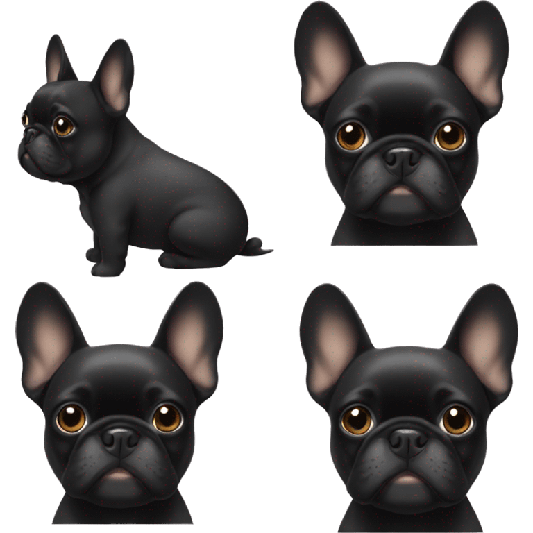 Black frenchie emoji