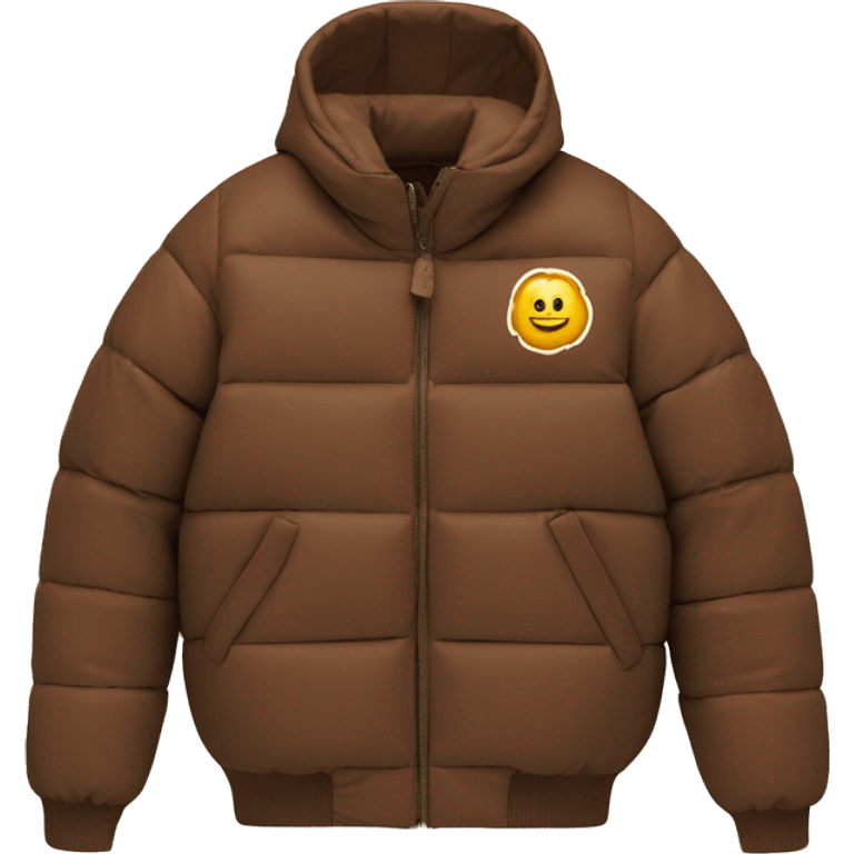 RETRO HOODED PUFFER - Winter jacket - brown emoji