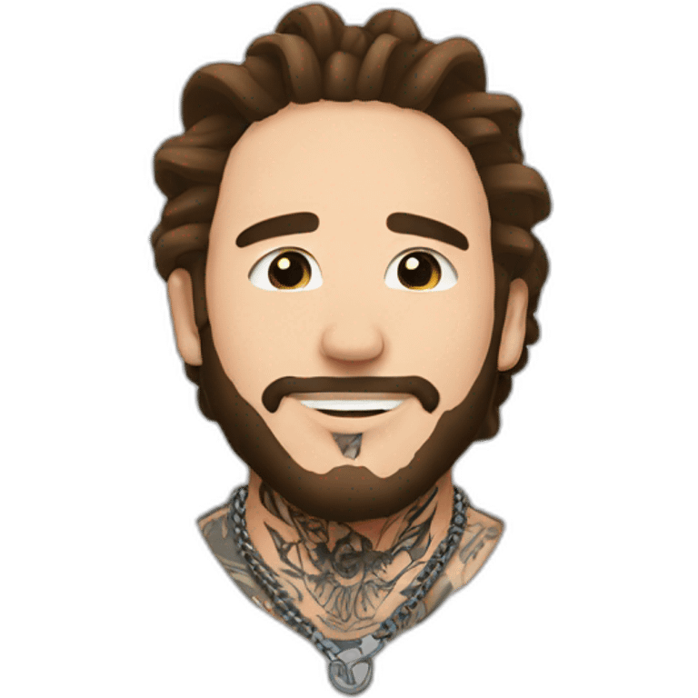 Post Malone with his tattoo emoji