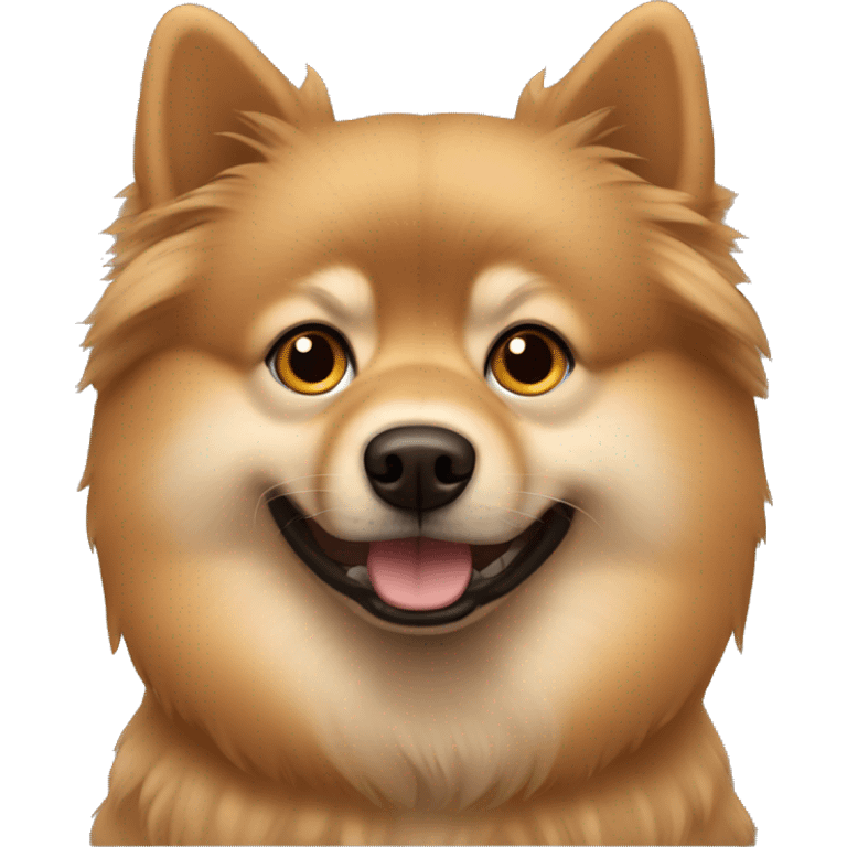 A light brown big Spitz. His face is covered with dark brown spots emoji