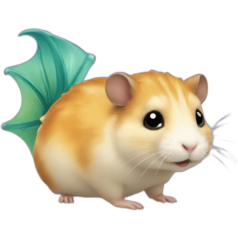 hamster with mermaid tail emoji