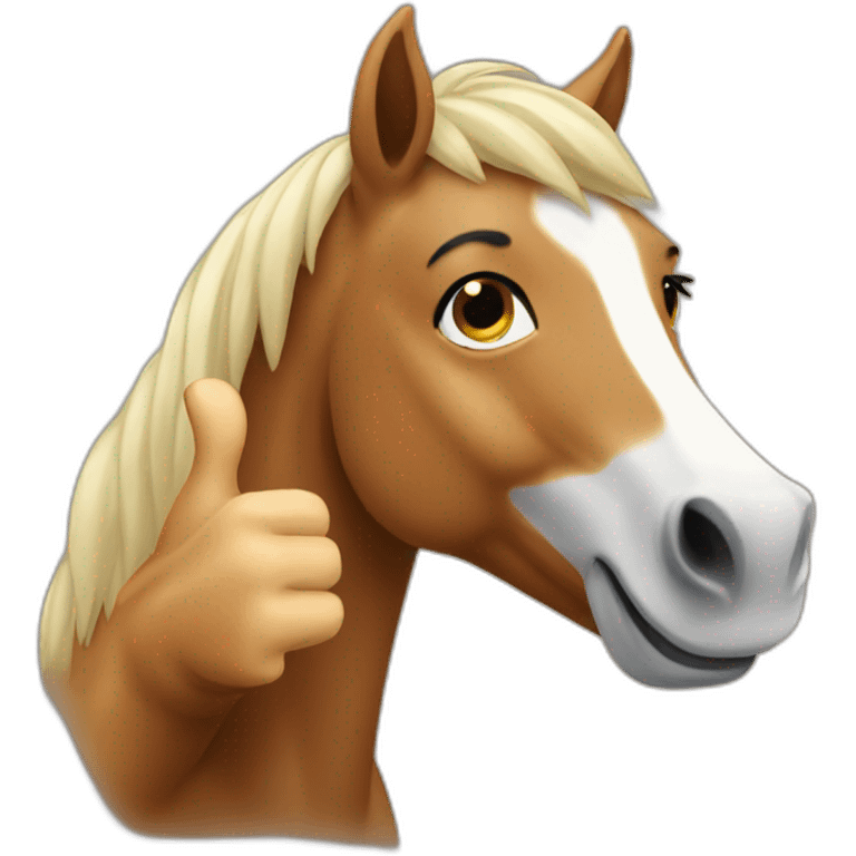 horse giving a thumbs up emoji