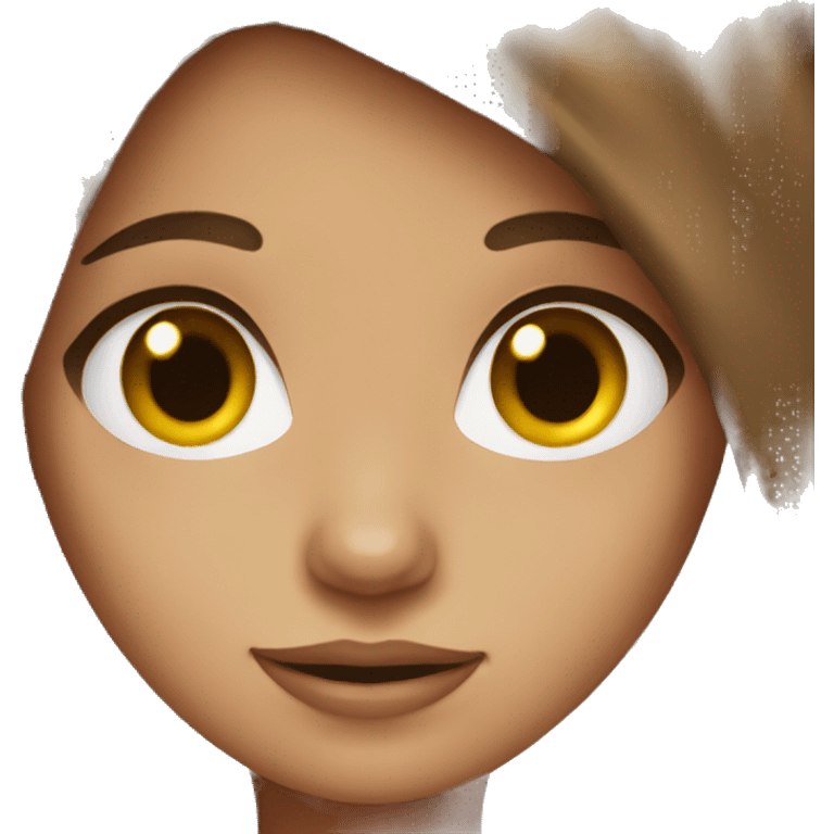 Brown hair girl emoji