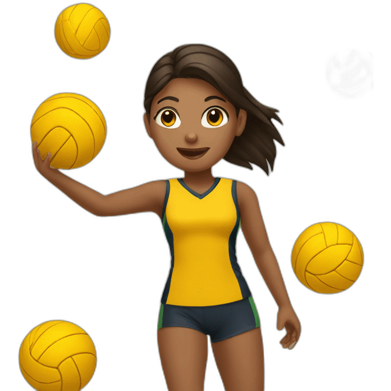 Girl playing volleyball emoji