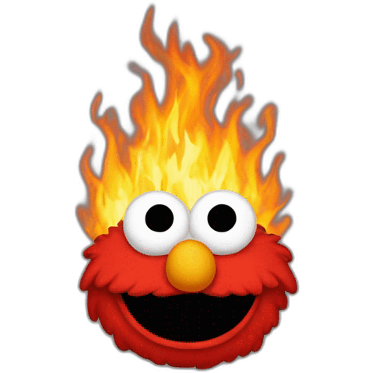 elmo on fire emoji