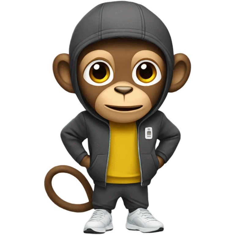 Monkey wearing nike tech  emoji