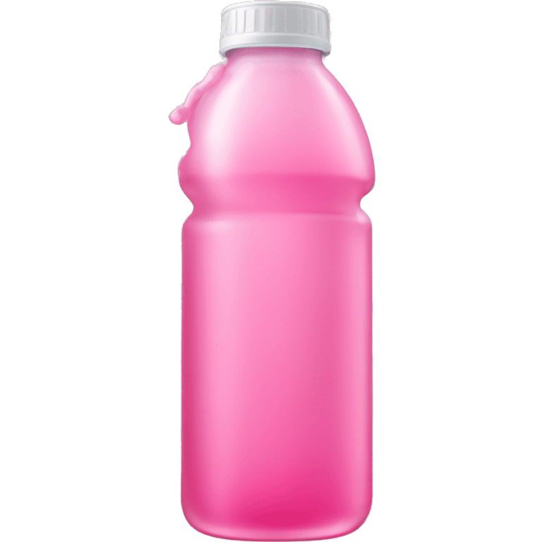 plastic bottle with crystaline pink liquid emoji