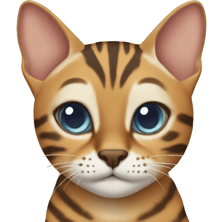 Two bengal cats emoji