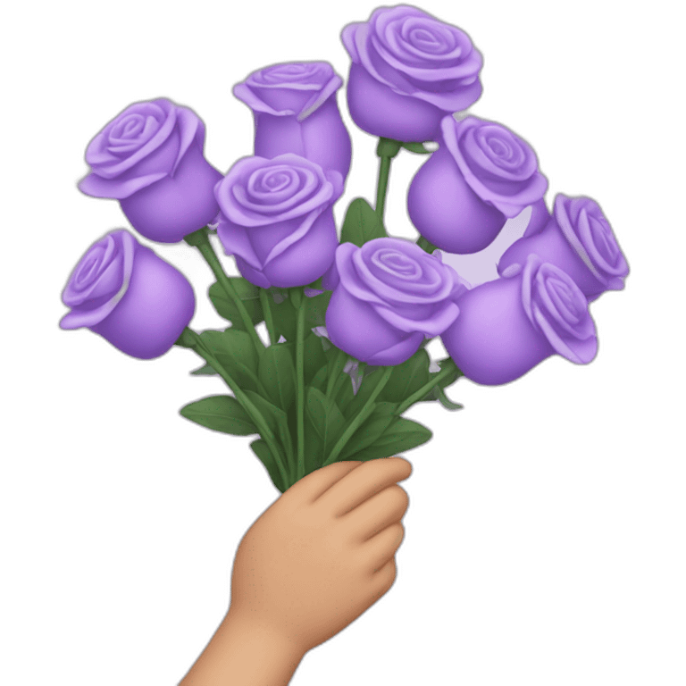 A handful of lavender roses. emoji