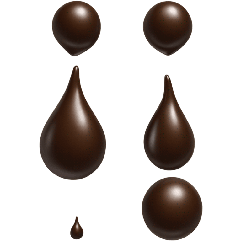 Chocolate water drop emoji